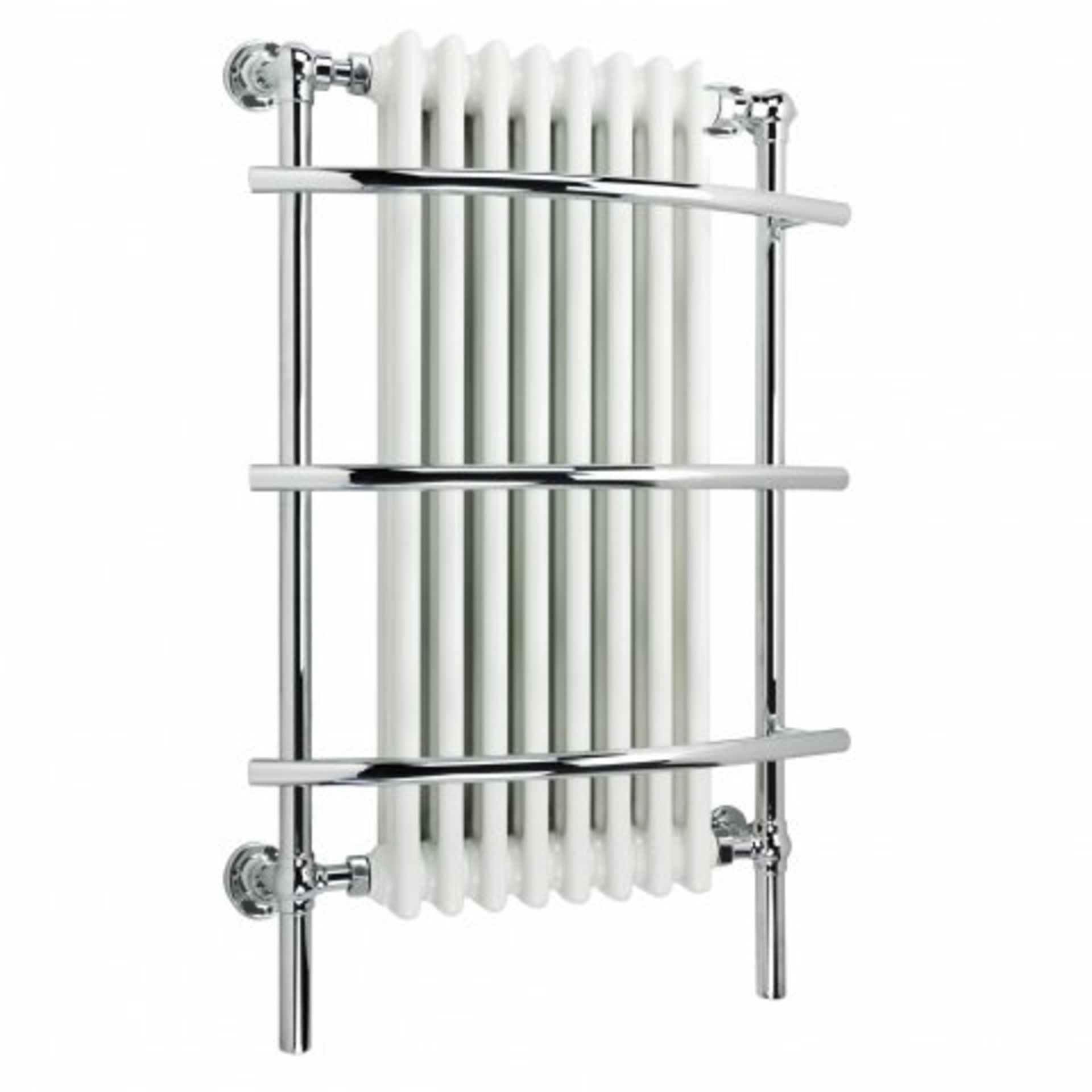(H12) 1000x635mm Traditional White Wall Mounted Towel Rail Radiator - Victoria Premium. RRP £719.99. - Image 3 of 5