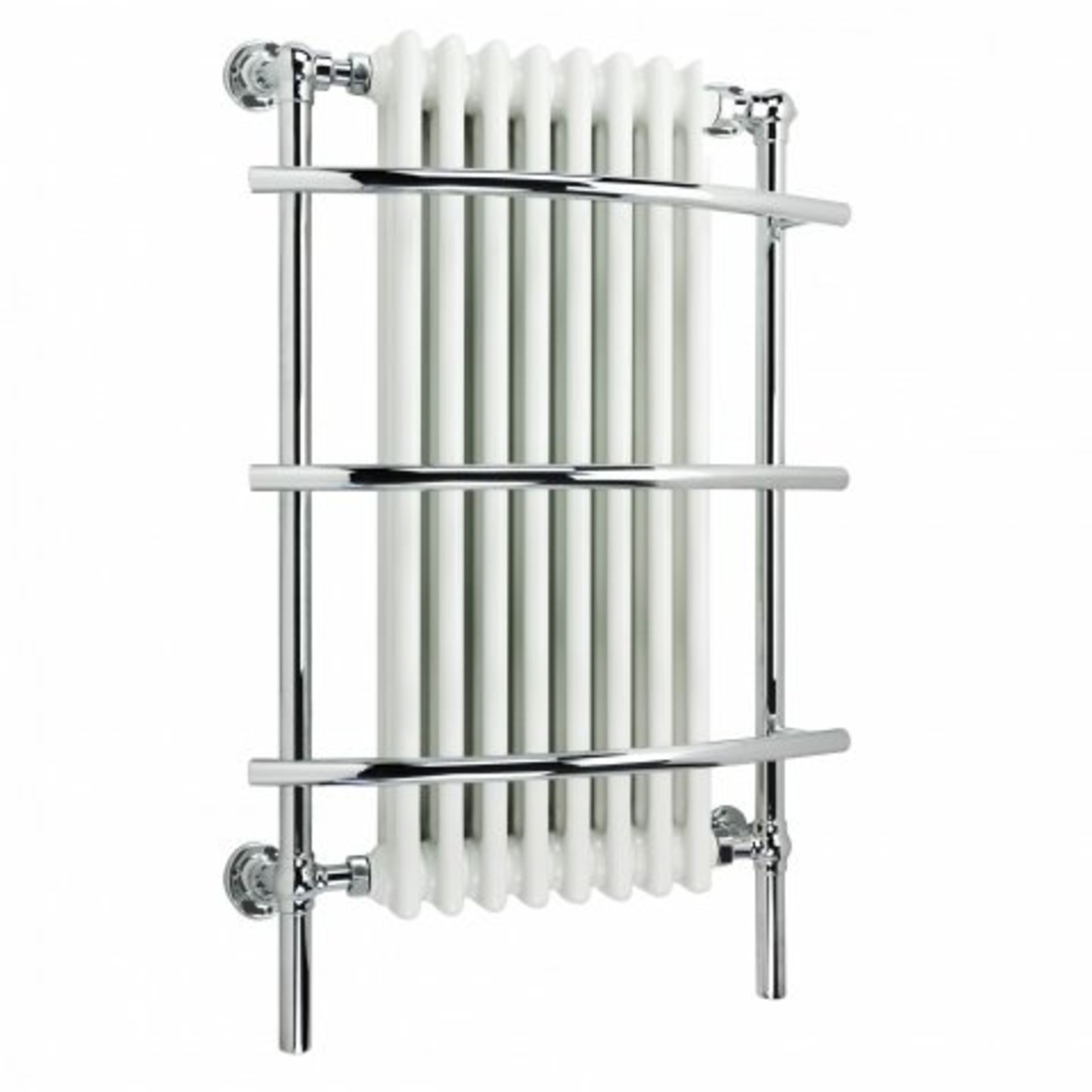 (H12) 1000x635mm Traditional White Wall Mounted Towel Rail Radiator - Victoria Premium. RRP £719.99. - Bild 3 aus 5