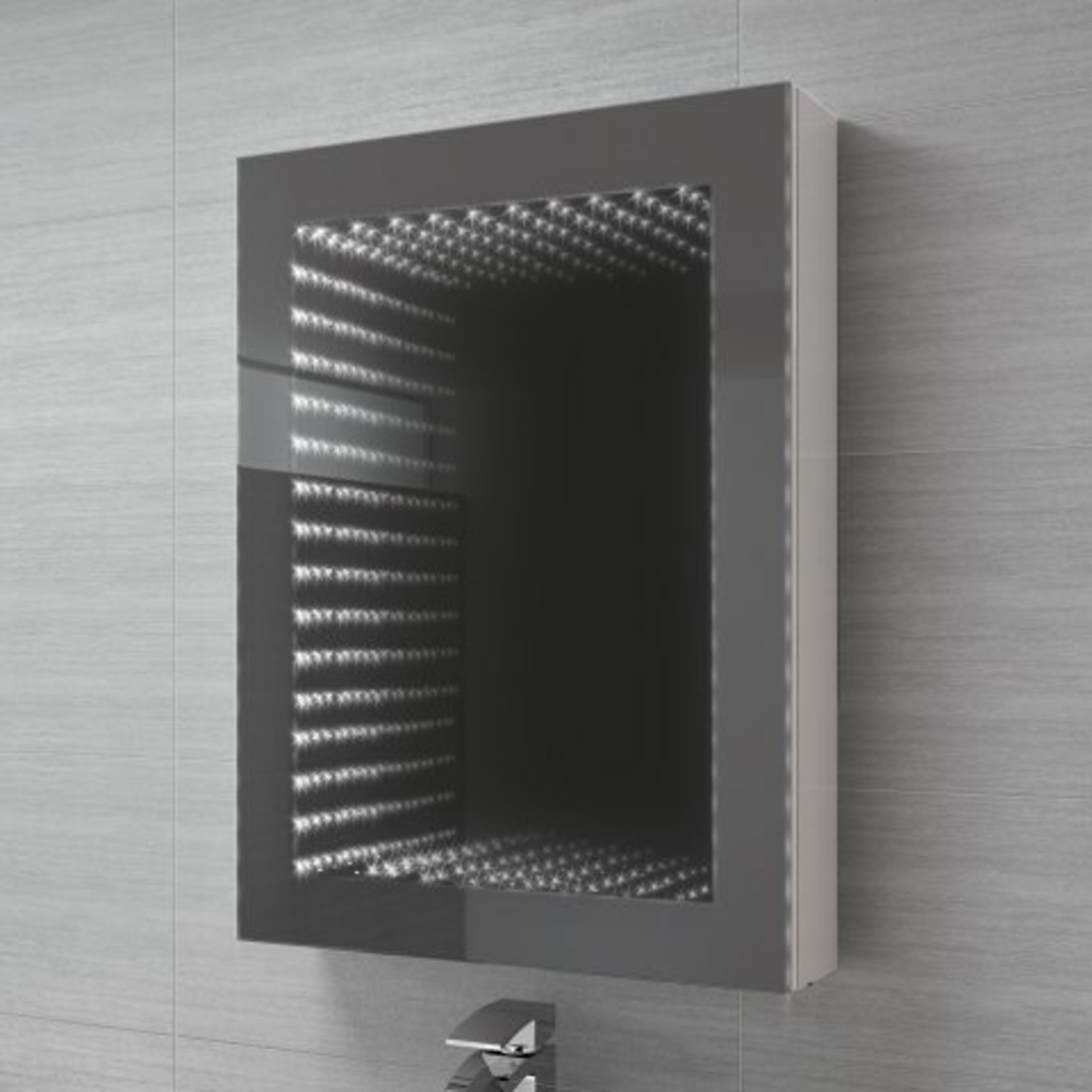 (H23) 500x700mm Stellar Illuminated Infinity Mirror Cabinet & Shaver Socket. RRP £599.99. The - Bild 2 aus 5