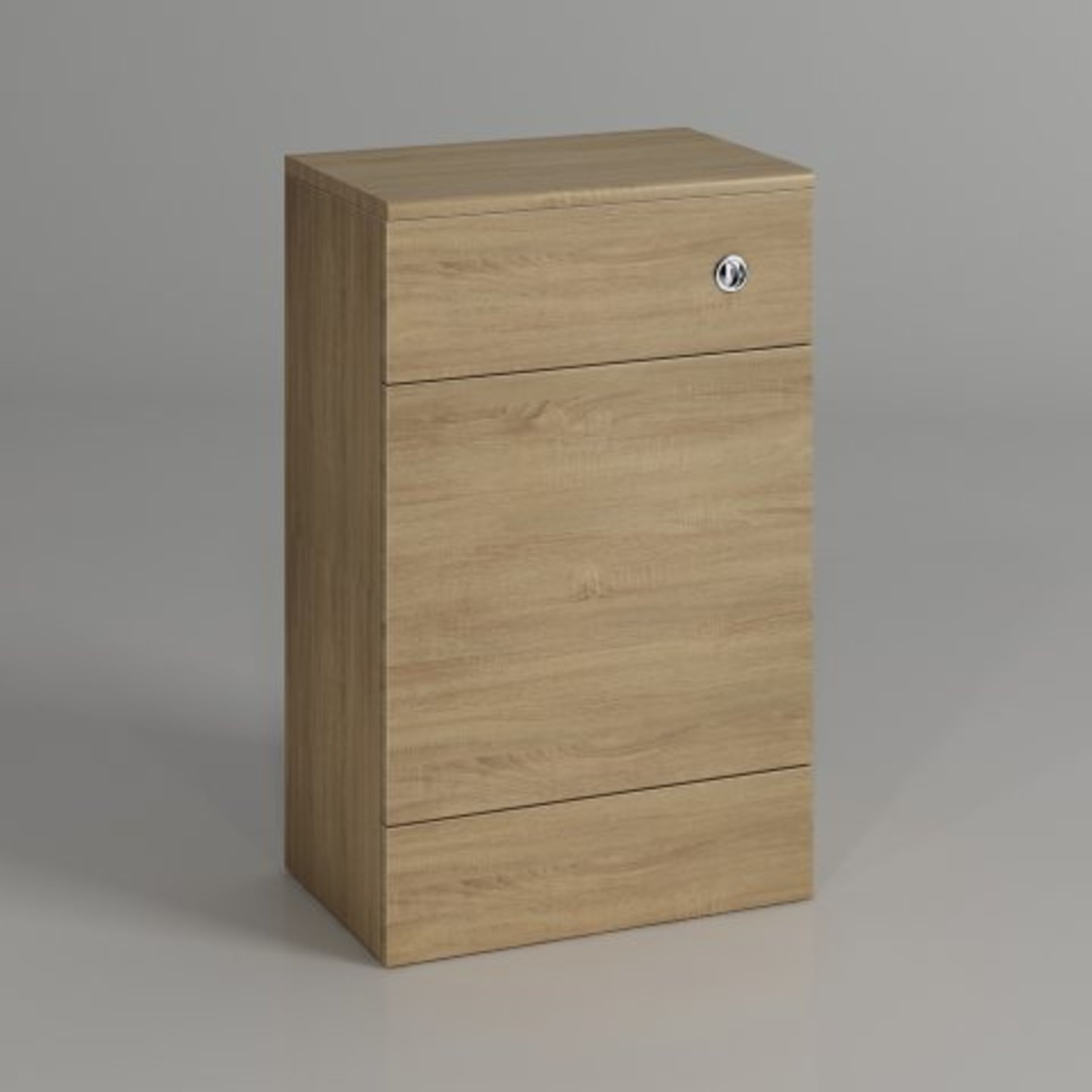 (H42) 500mm Harper Oak Effect Back To Wall Toilet Unit. RRP £199.99. This beautifully produced - Bild 3 aus 4