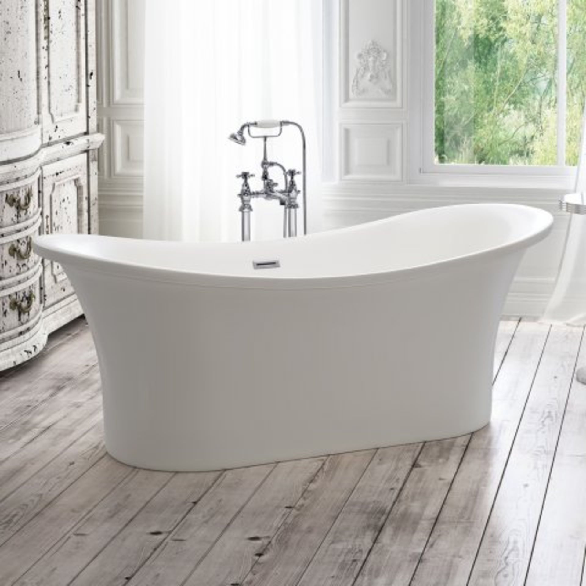 (H5) 1815x800mm Freya Freestanding Bath - Large. RRP £1,499. Manufactured from High Quality Acrylic,