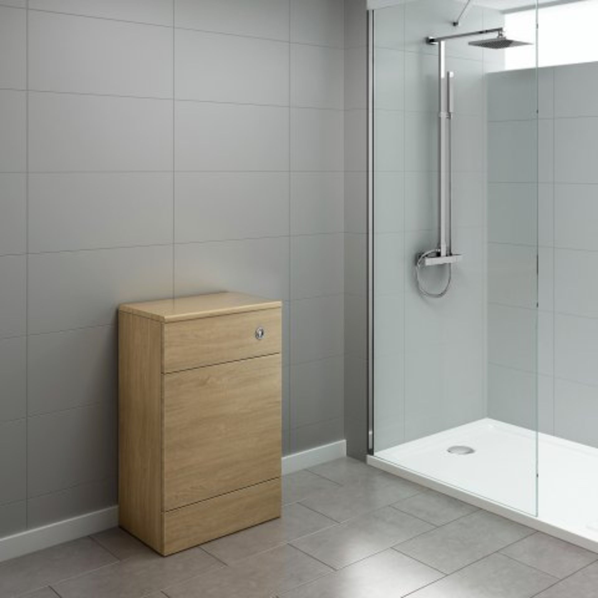 (H42) 500mm Harper Oak Effect Back To Wall Toilet Unit. RRP £199.99. This beautifully produced - Bild 4 aus 4