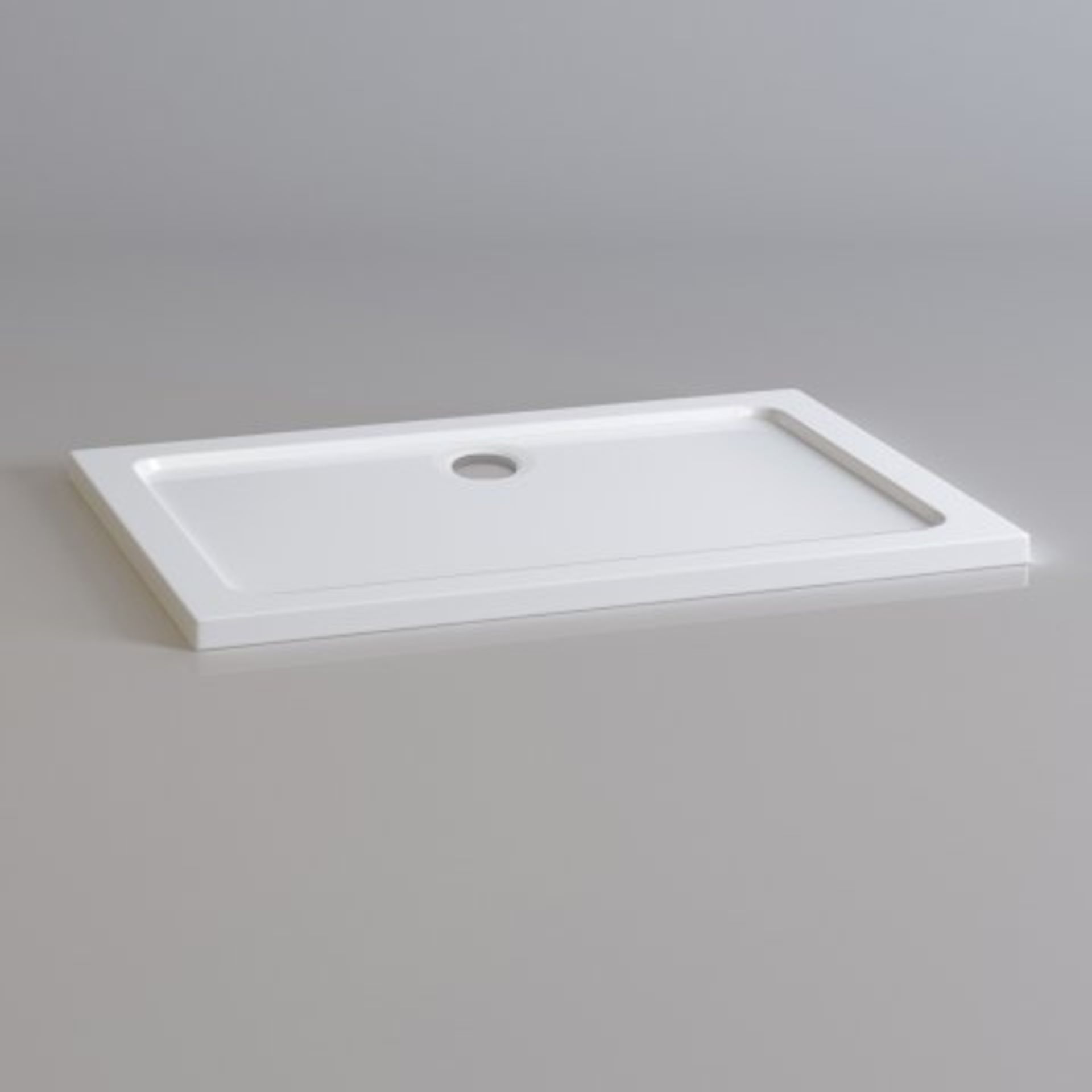 (H53) 1100x800mm Rectangular Ultra Slim Stone Shower Tray. RRP £274.99. Designed and made