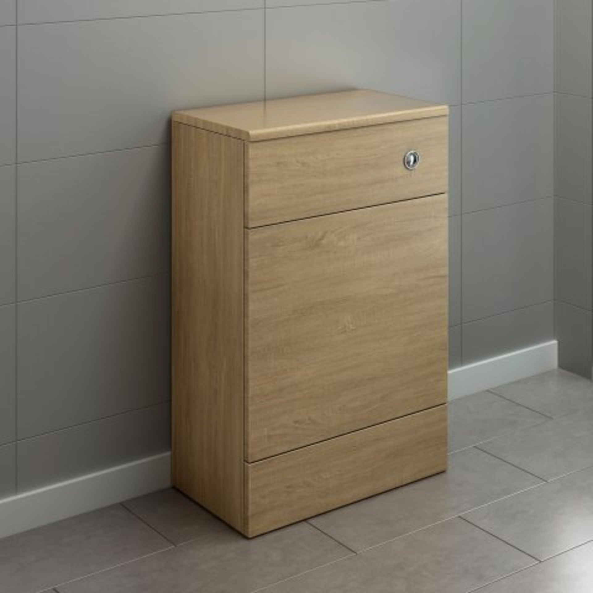 (H42) 500mm Harper Oak Effect Back To Wall Toilet Unit. RRP £199.99. This beautifully produced