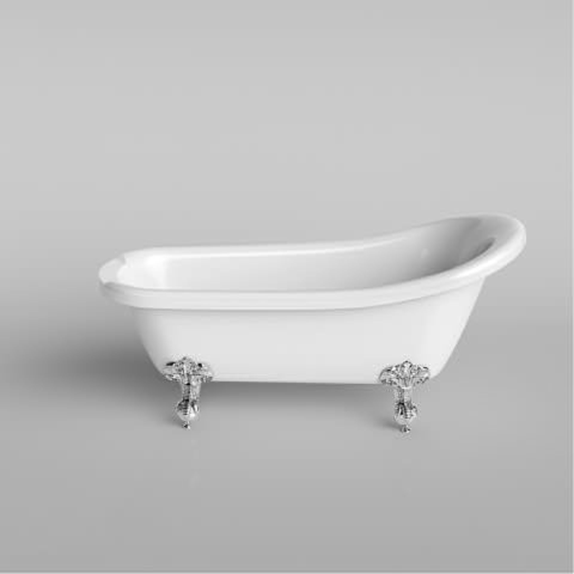 (H7) 1700mm Victoria Traditional Roll Top Slipper Bath - Ball Feet - Large. RRP £799.99. Create - Image 4 of 4