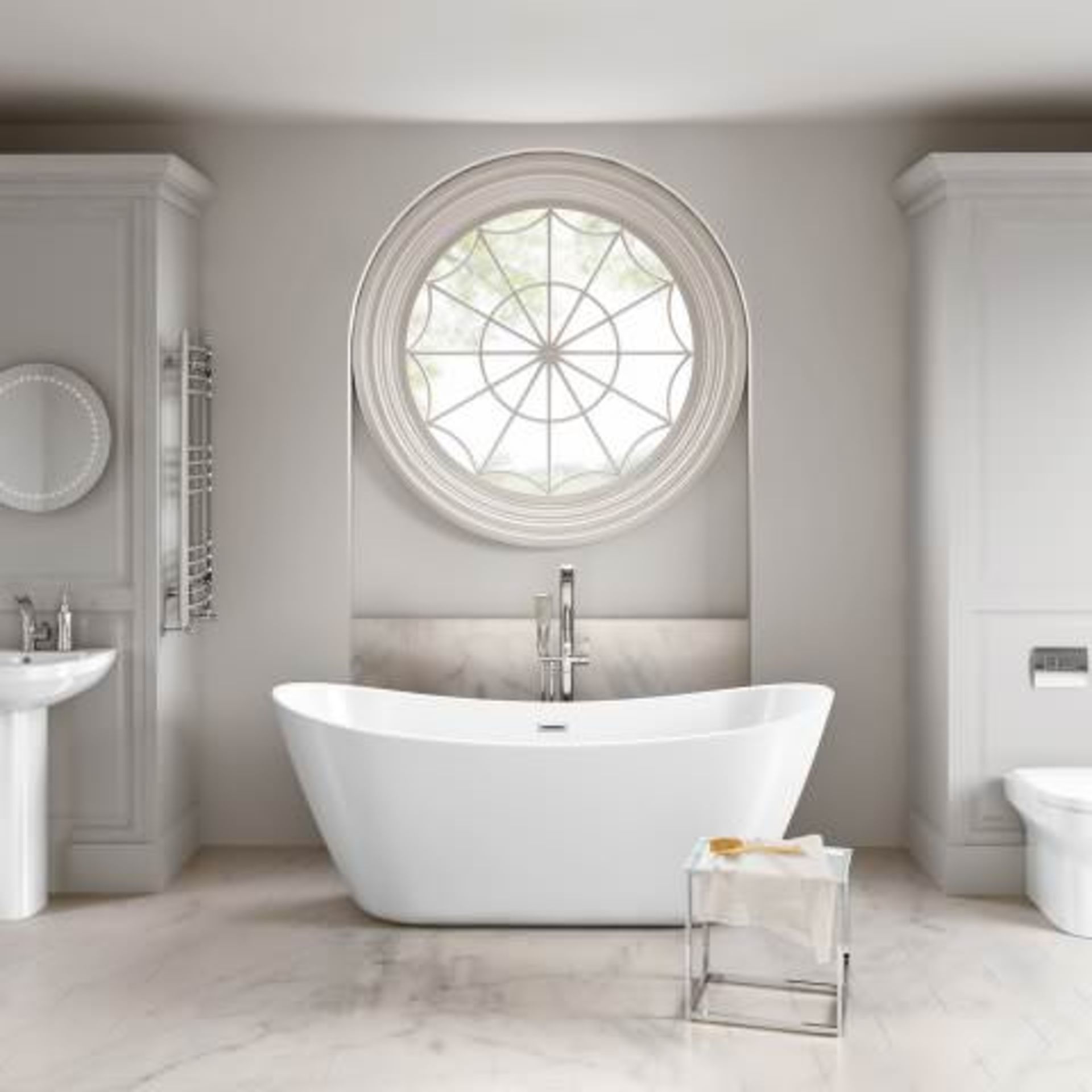 (H8) 1830mmx710mm Caitlyn Freestanding Bath - Large. RRP £1,499. Showcasing contemporary clean lines - Bild 2 aus 4