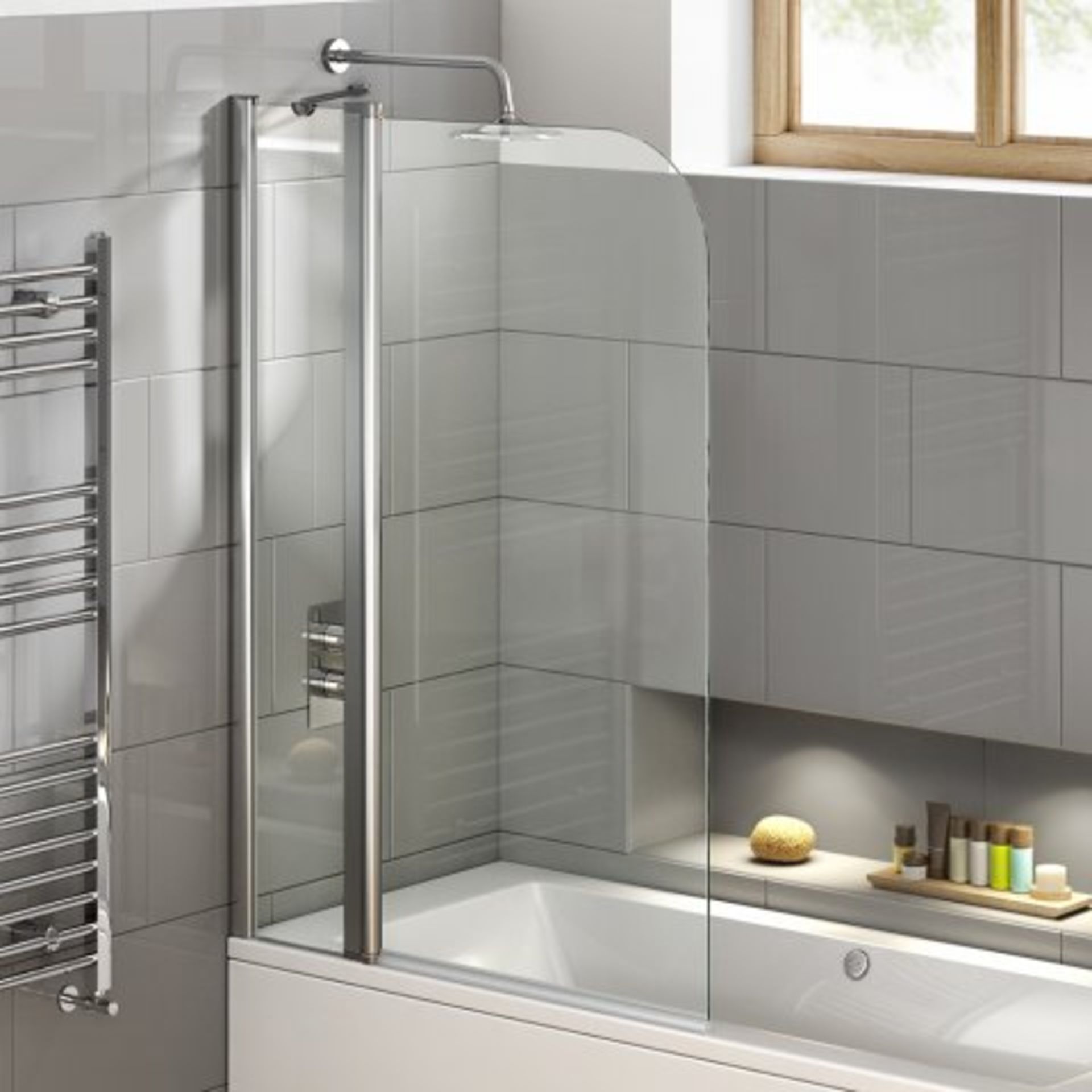 (H132) 1000mm - 6mm - EasyClean Straight Bath Screen. RRP £224.99. The clue is in the name: Easy - Bild 2 aus 4
