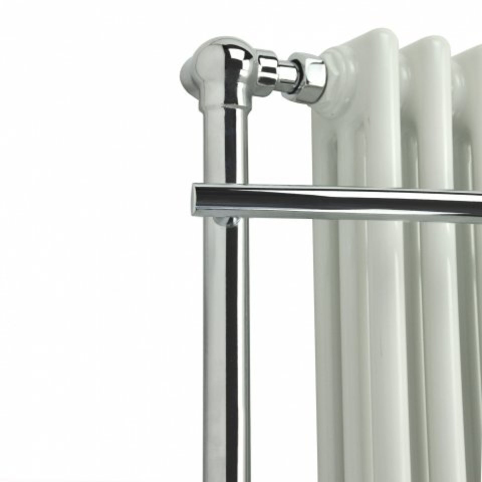 (H12) 1000x635mm Traditional White Wall Mounted Towel Rail Radiator - Victoria Premium. RRP £719.99. - Image 4 of 5