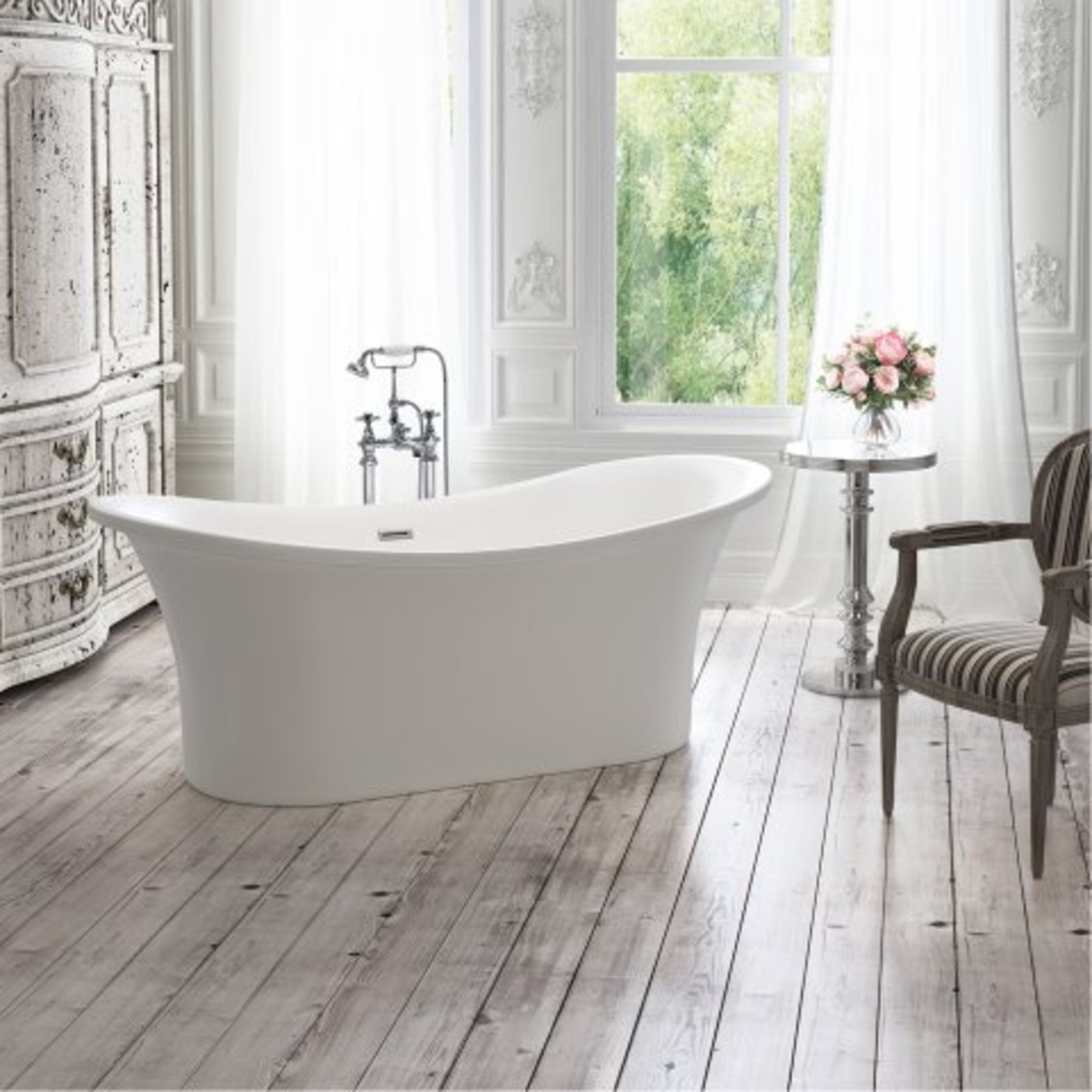 (H6) 1815x800mm Freya Freestanding Bath - Large. RRP £1,499. Manufactured from High Quality Acrylic, - Bild 2 aus 4