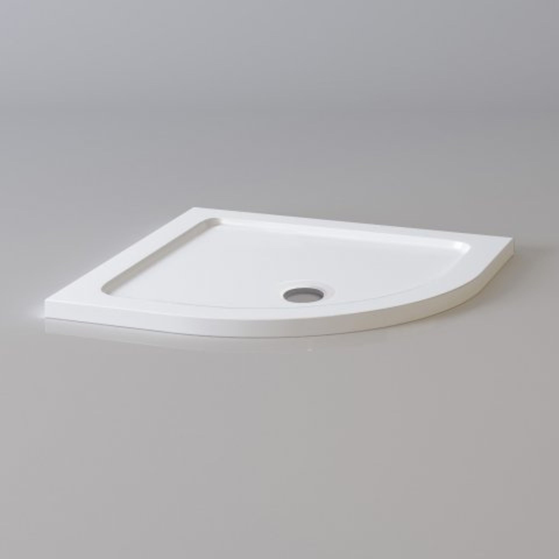 (H49) 800x800mm Quadrant Ultra Slim Pearlstone Shower Tray. RRP £199.99 Magnificently built, this