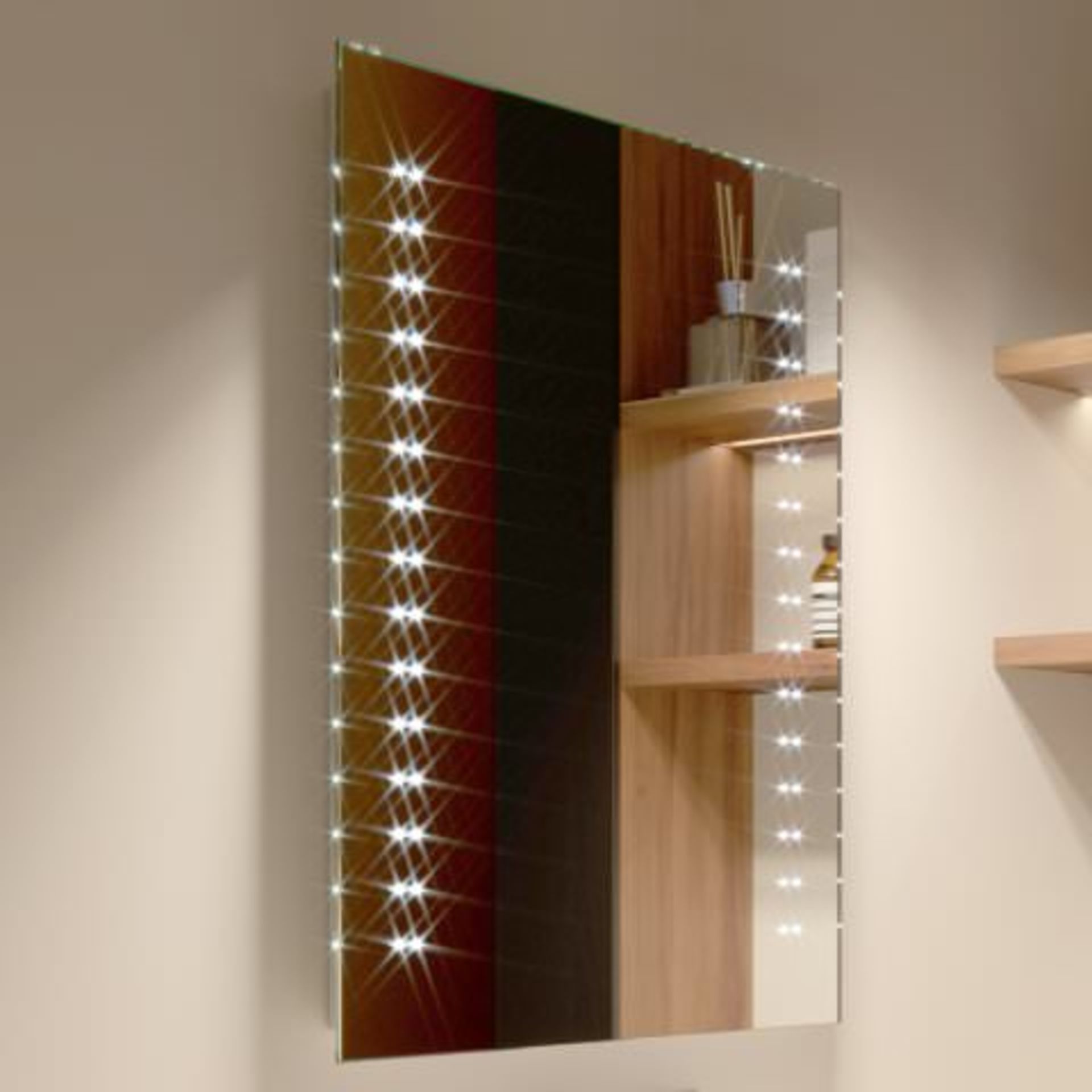 (H111) 500x700mm Galactic LED Mirror - Battery Operated. RRP £199.99. Our ultra-flattering LED