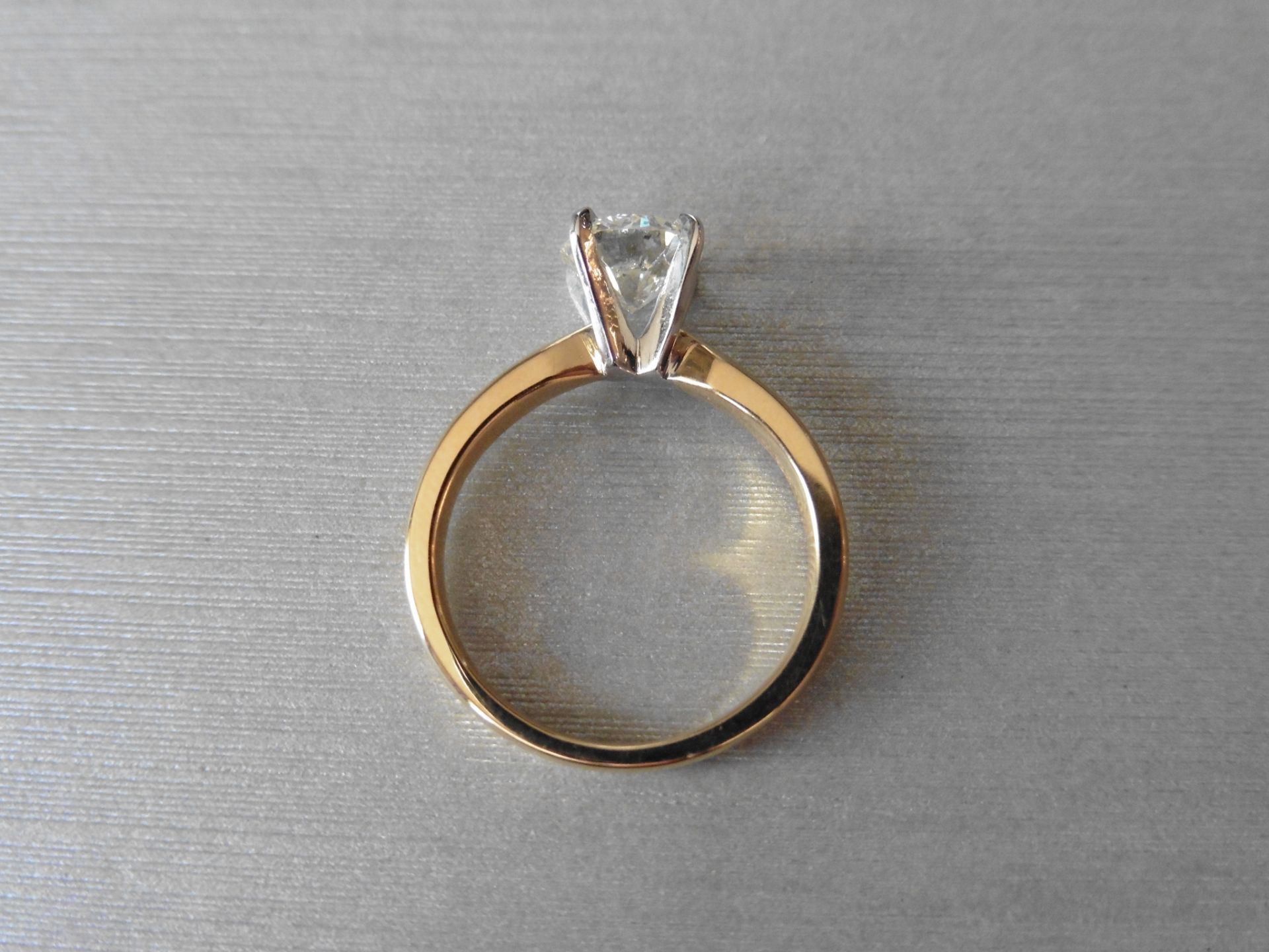 1.59ct diamond solitaire ring. Brilliant cut diamond J colour, SI2 clarity ( enhanced stone). Set in - Image 3 of 4