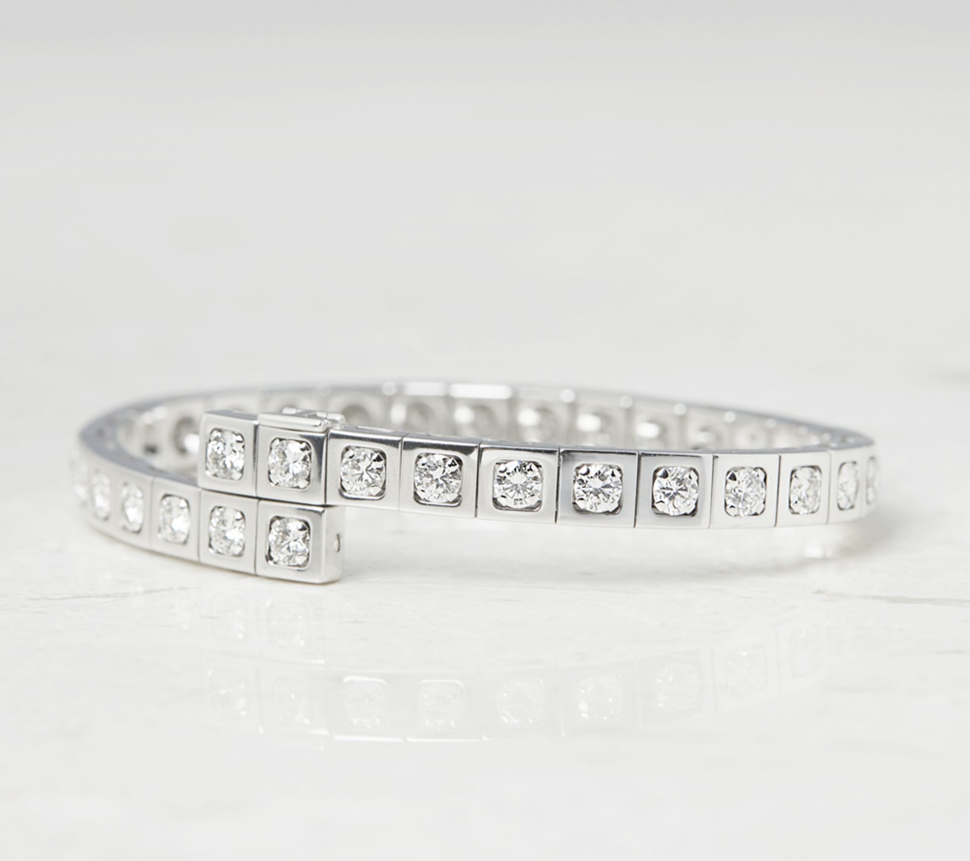 Cartier, 18k White Gold 6.00ct Diamond Tectonique Bracelet