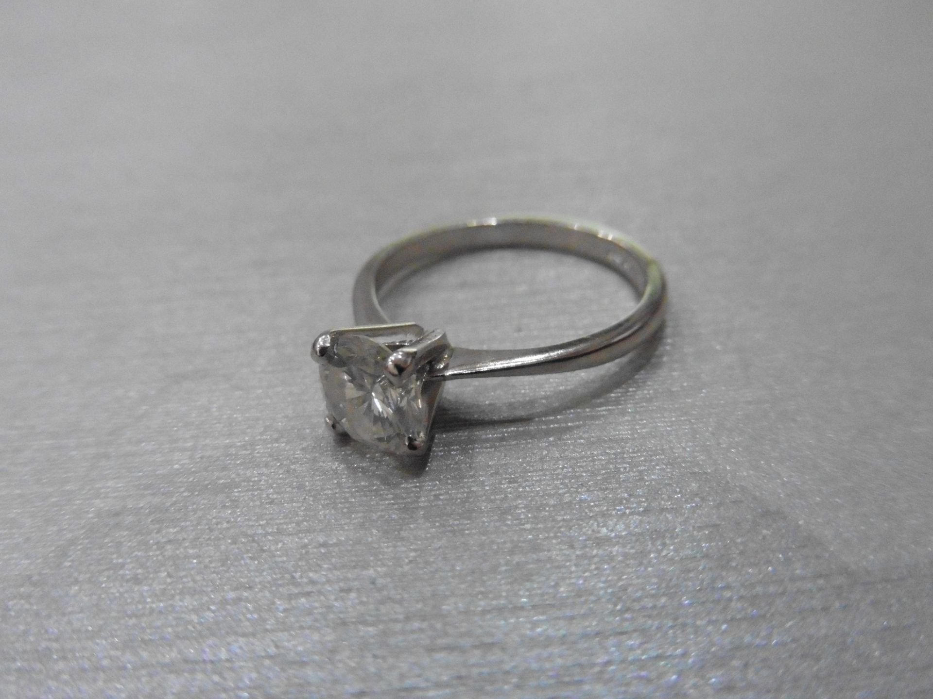 2.05ct diamond solitaire ring. Brilliant cut diamond I colour, I1 clarity ( enhanced stone). Set - Image 3 of 3