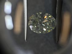 2.01ct oval cut diamond. L colour, Si1 clarity. No certificate. Valued at £9740