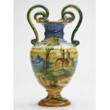 ANTIQUE ITALIAN CANTAGALLI? MAIOLICA VASE 19/20TH C.