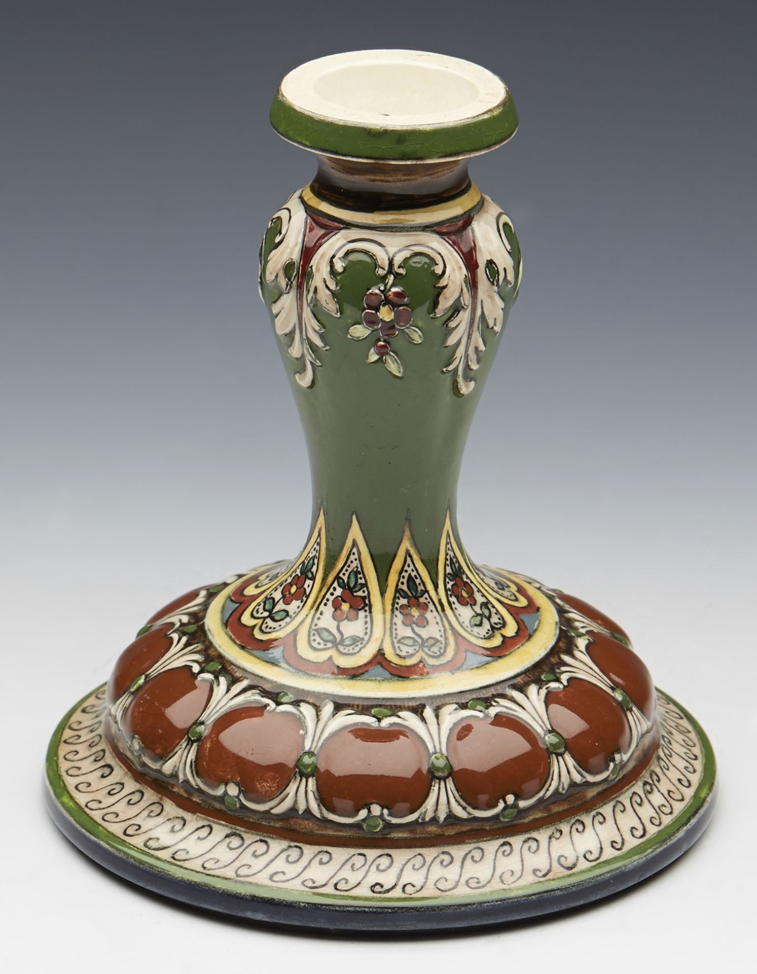 ART NOVEAU ROYAL BONN OLD DUTCH CANDLESTICK C.1900 - Image 14 of 15