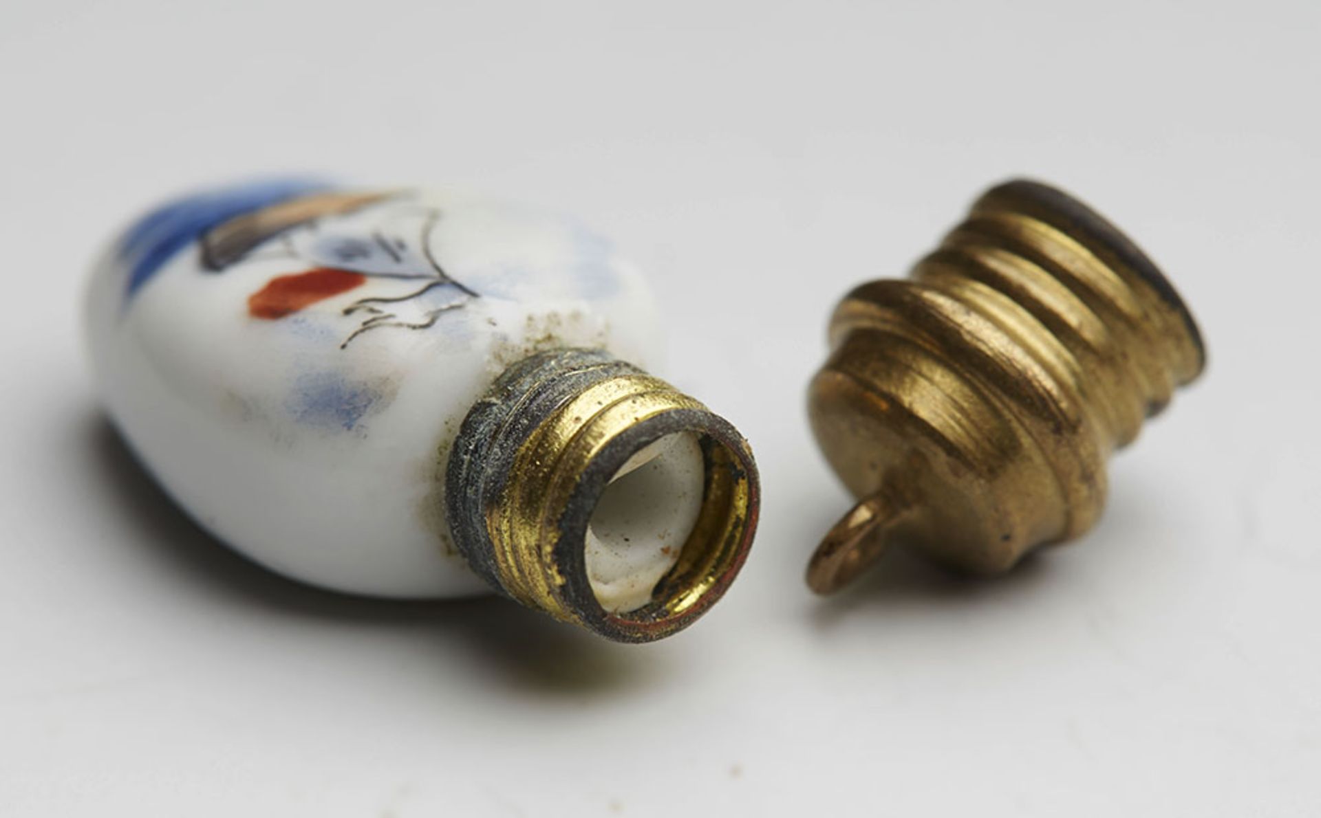 ANTIQUE MINIATURE SCENT BOTTLE WITH SAILING BOAT 19TH C. - Image 7 of 8