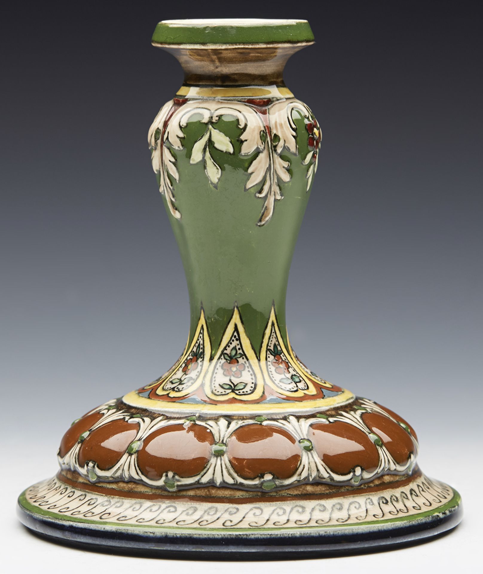 ART NOVEAU ROYAL BONN OLD DUTCH CANDLESTICK C.1900 - Image 15 of 15