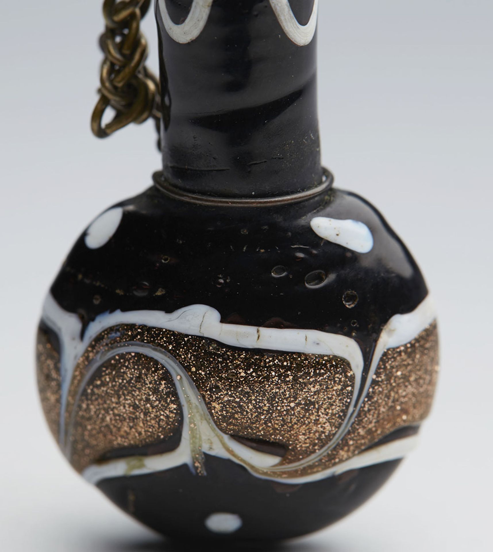 ANTIQUE VENETIAN GLASS AVENTRINE SCENT BOTTLE 19TH C. - Image 7 of 8