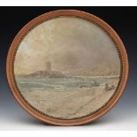 ANTIQUE WATCOMBE PAINTED PLATE ST BRELADES BAY JERSEY c.1885