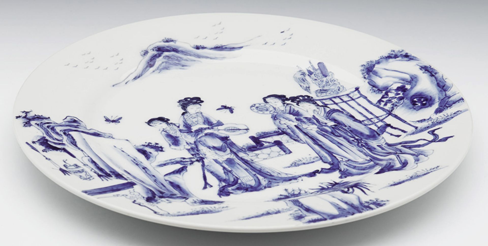 CHINESE REPUBLIC PERIOD BLUE & WHITE PLATE 20TH C. - Image 9 of 9