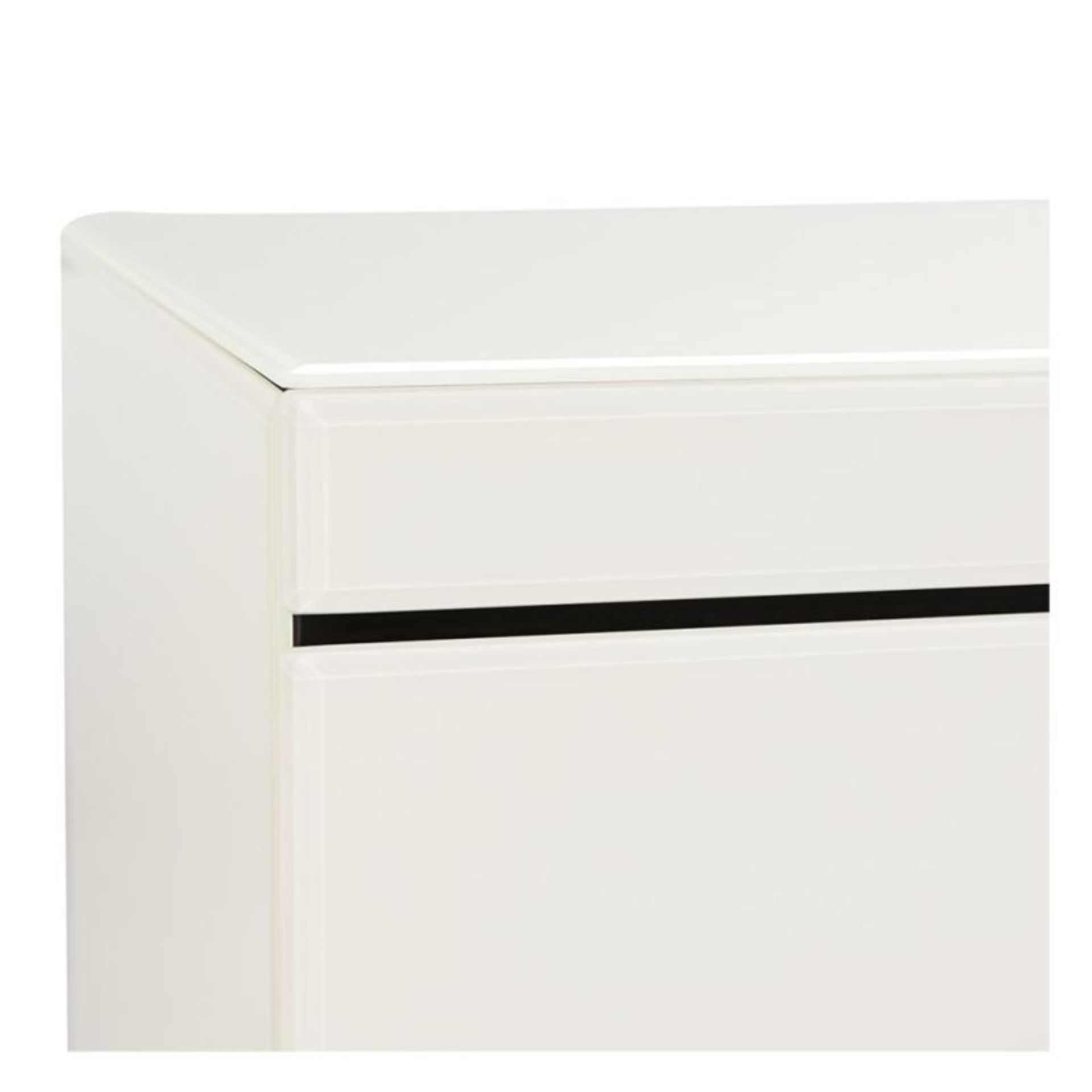 Brand new direct from the manufacturers the shard glass diamond pearl cream 3 + 3 drawer chest, made - Image 2 of 2