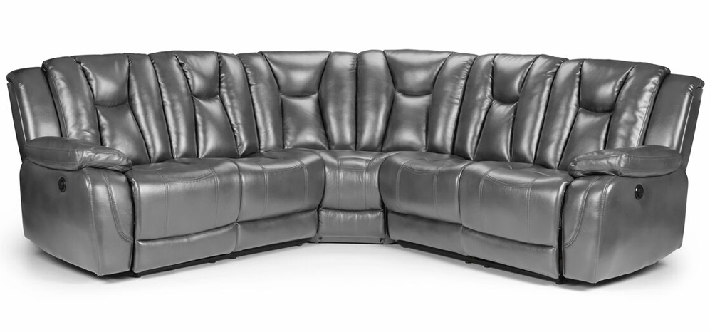 Brand new boxed direct from the manufacturers halifax grey leather air reclining corner sofa , the