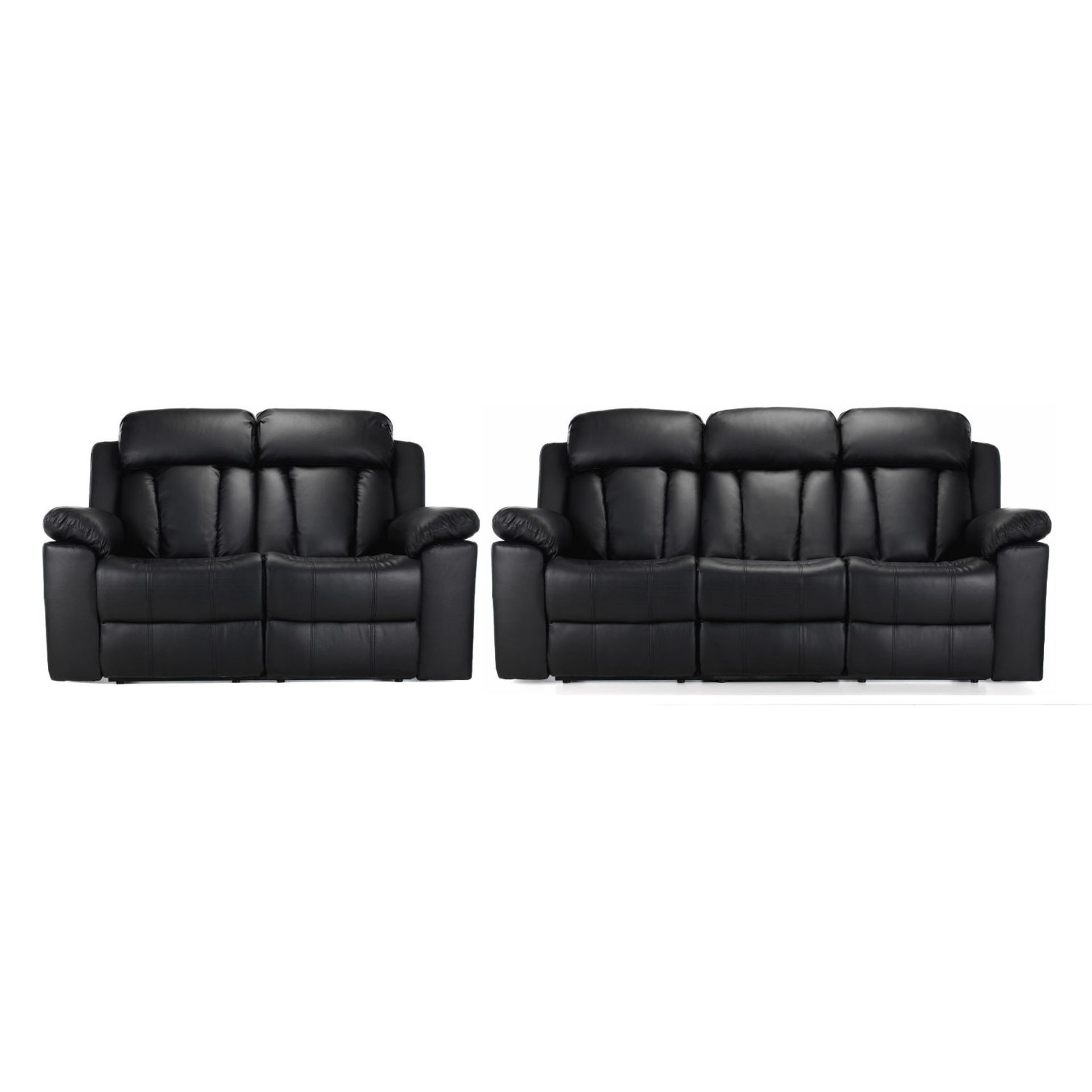 Brand new direct from the manufacturers Bermuda 3 seater plus 2 seater laredo fabric reclining
