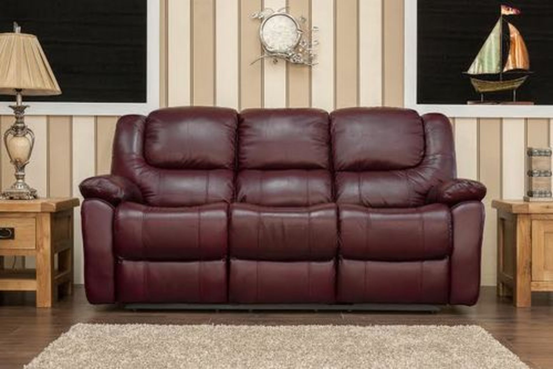 Brand new boxed direct from the manufacturers Boston 3 seater plus 2 seater oxblood burgandy leather