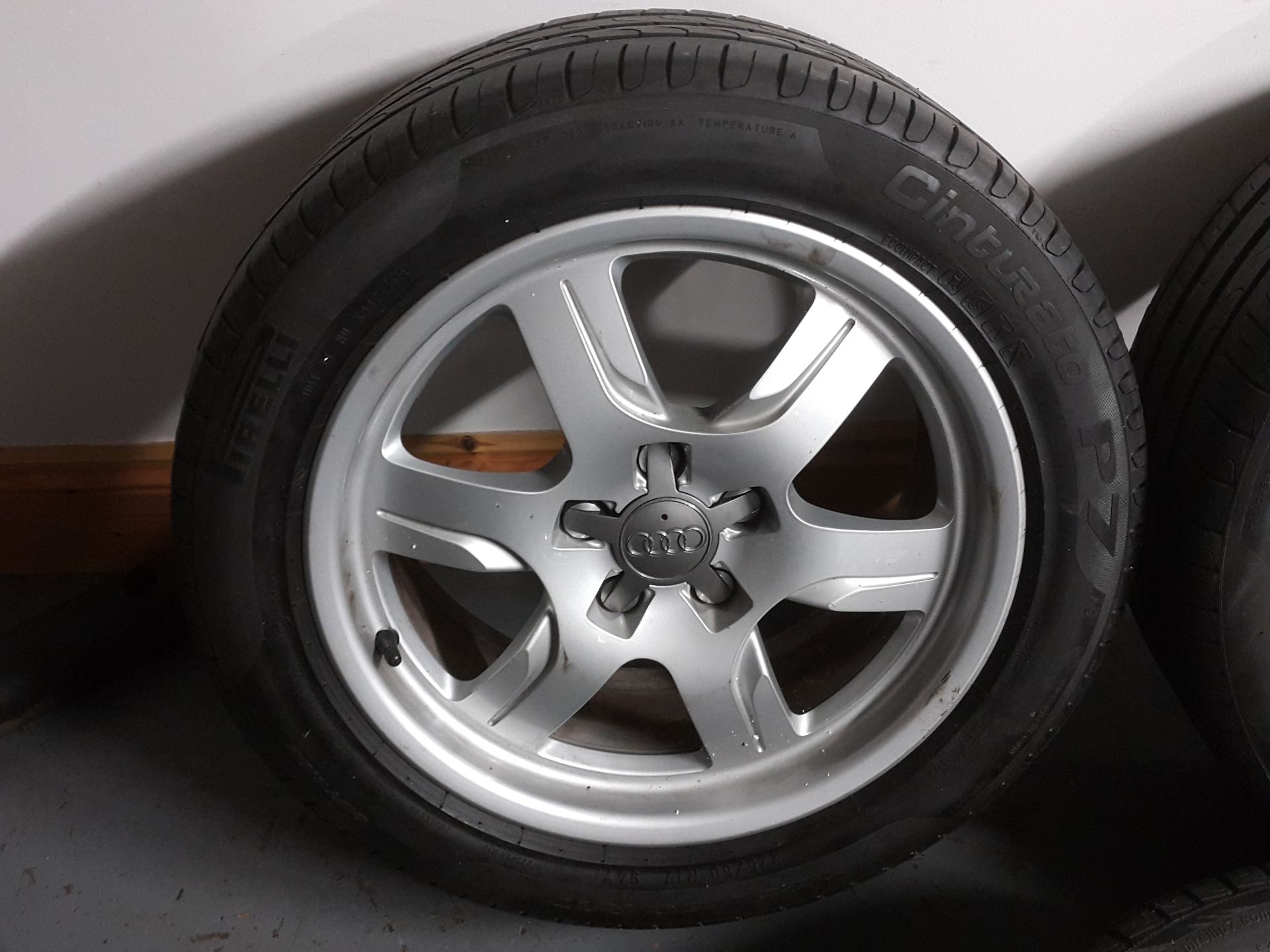 4 X AUDI A5 17" ALLOY WHEELS WITH PIRELLI CINTURATO TYRES 225/50/R17 - Image 2 of 9