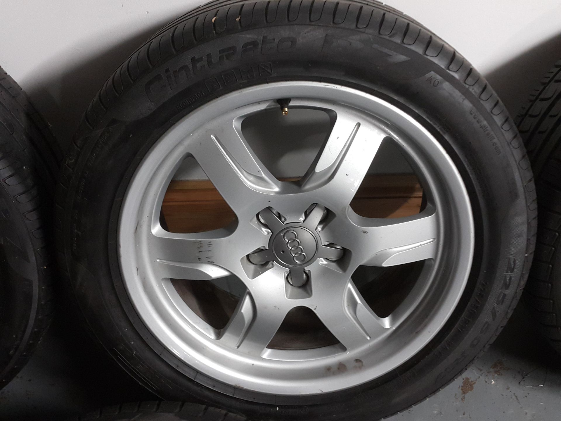 4 X AUDI A5 17" ALLOY WHEELS WITH PIRELLI CINTURATO TYRES 225/50/R17 - Image 4 of 9