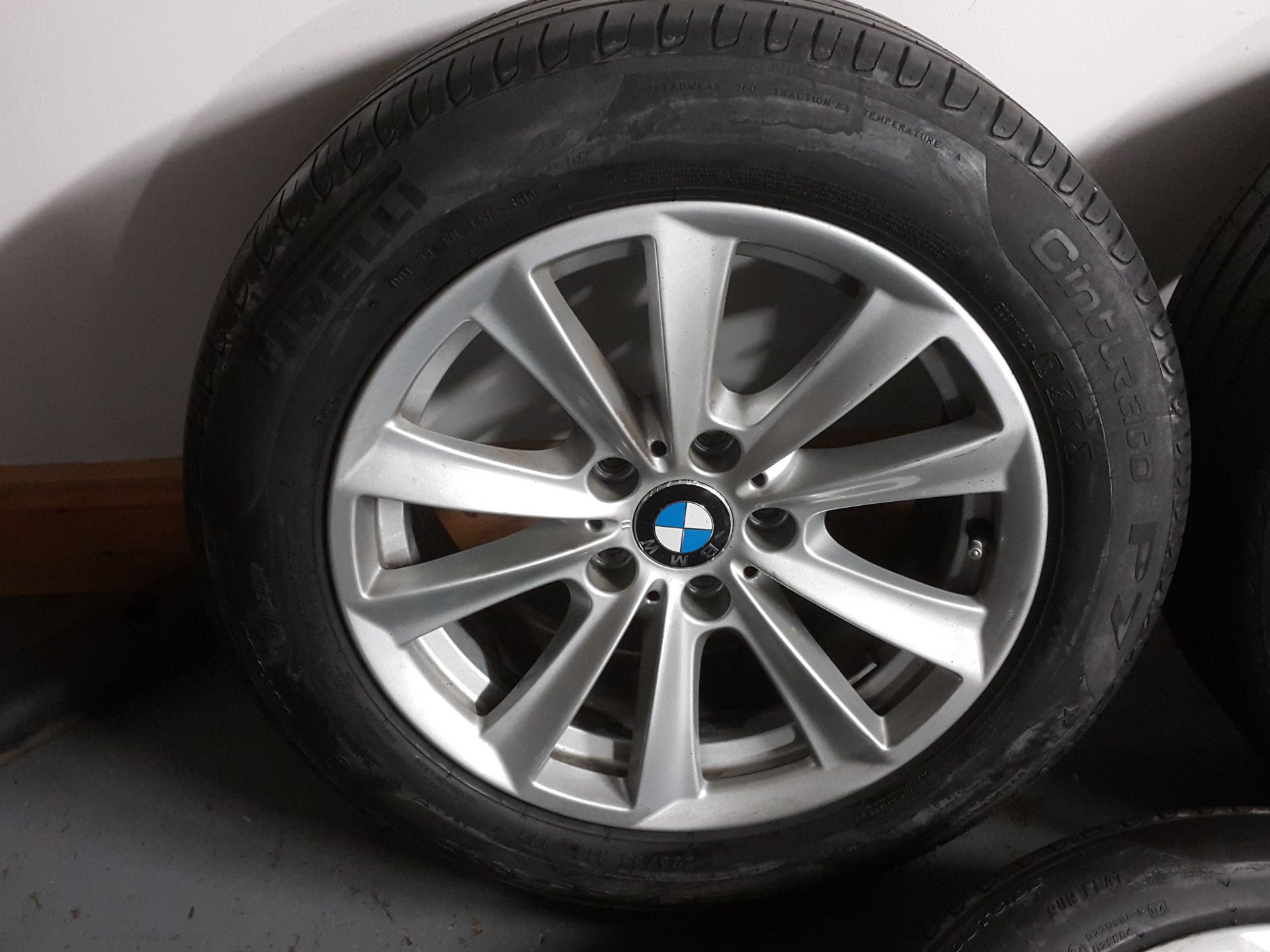 4 X BMW 5 SERIES 17" ALLOY WHEELS WITH PIRELLI CINTURATO RUN FLAT TYRES 225/55/R17 - Image 2 of 9