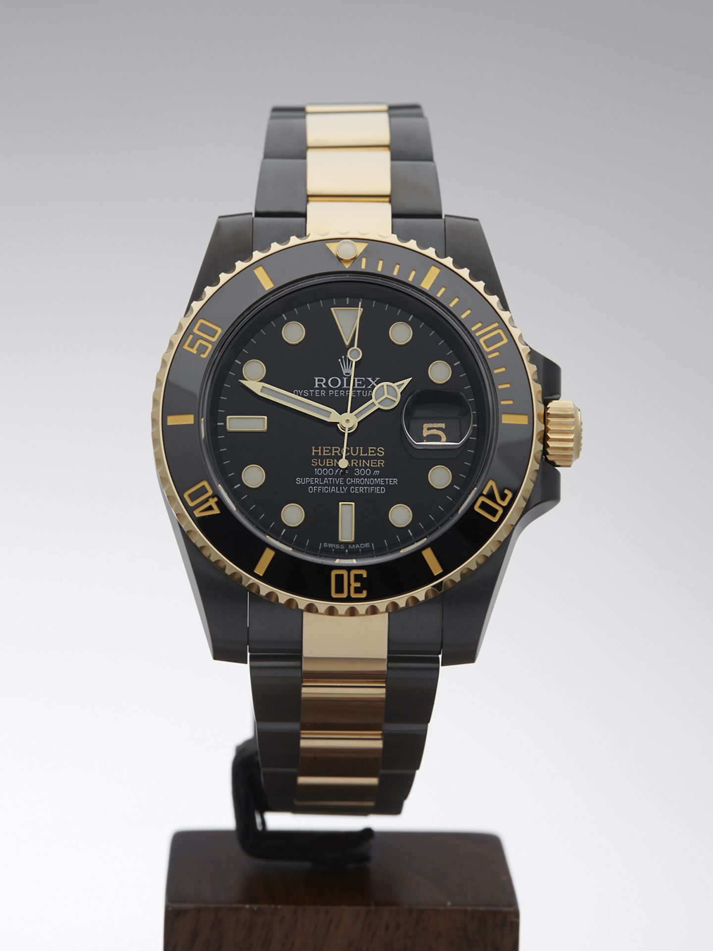 Rolex Submariner Hercules Custom Gold/DLC 40mm ADLC Coated Stainless Steel & 18k Yellow Gold