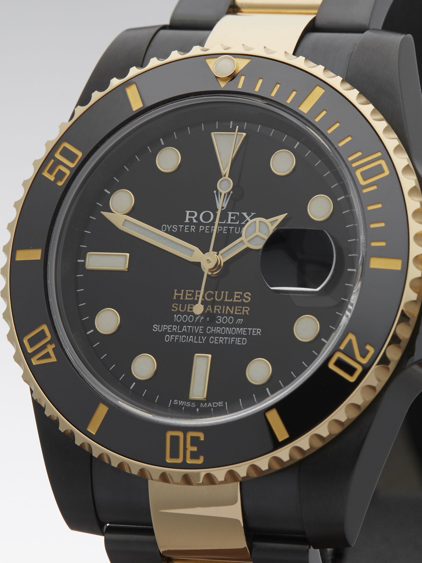 Rolex Submariner Hercules Custom Gold/DLC 40mm ADLC Coated Stainless Steel & 18k Yellow Gold - Image 3 of 9