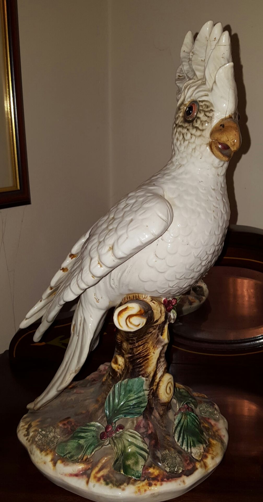 Ceramic Early 20th Century Cockatoo Figure