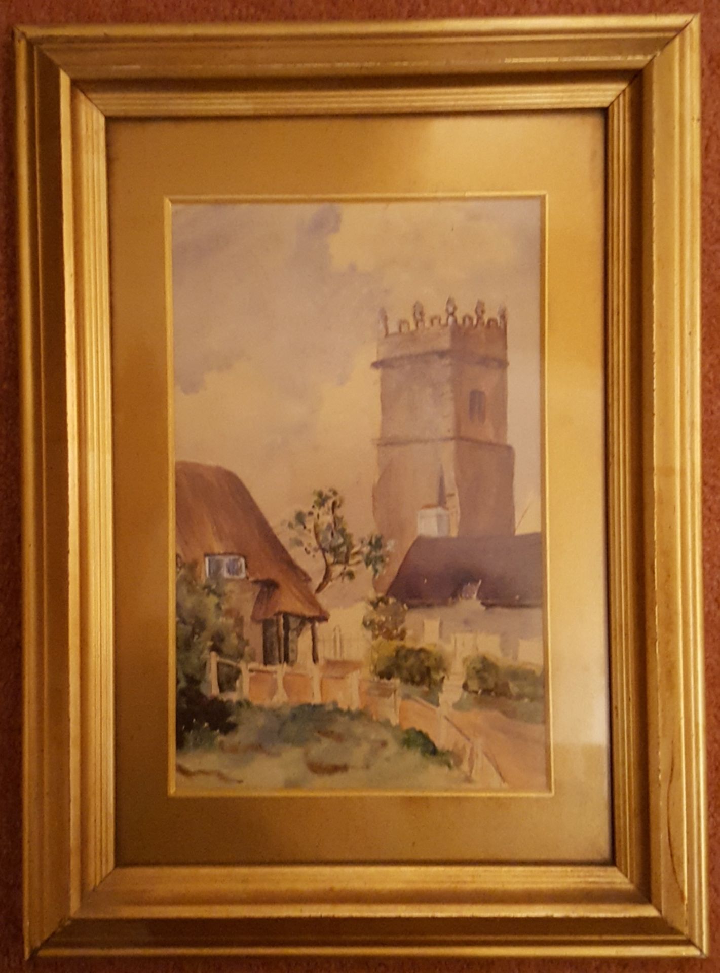 2 x Small Watercolour Paintings Early 20th Century. One signed - Image 2 of 4