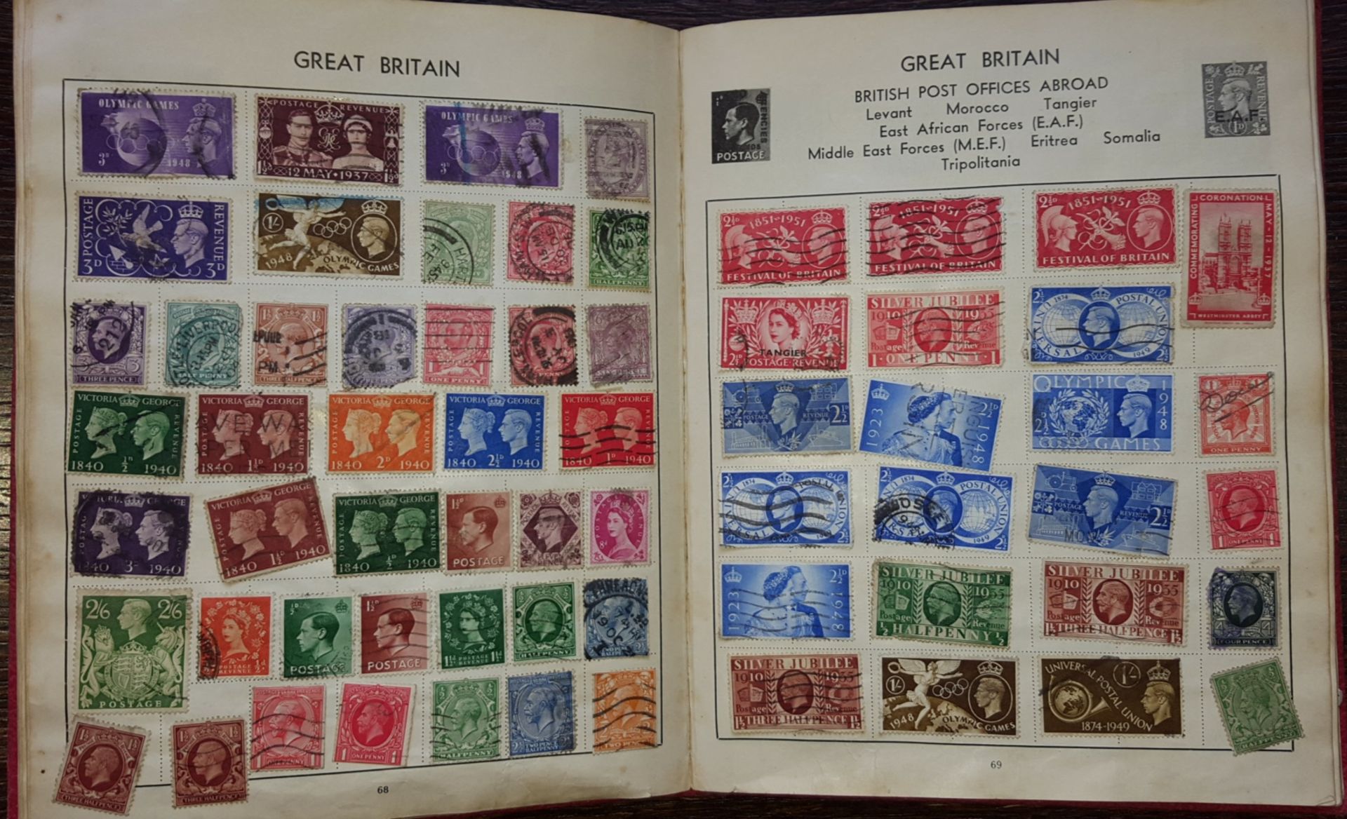 Stirling Stamp Album Plus 2 Others Approx 700 Stamps