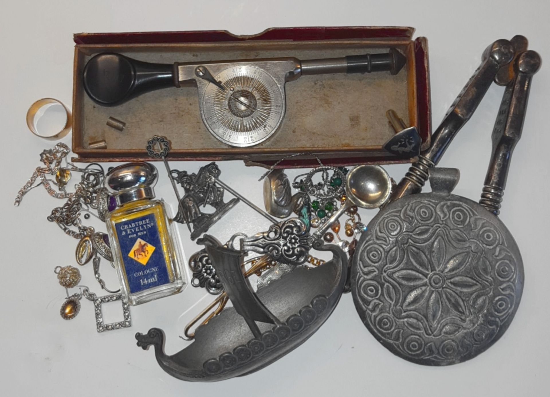 Parcel of Vintage Retro Costume Jewellery & Other Collectables Including Vintage Micrometer