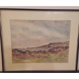 Painting Pastel Coastal Scene Isle of Man Signed Robinson