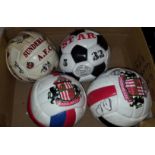 4 Signed Match Day Footballs Sunderland AFC & Newcastle United