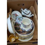 Box of Assorted Vintage Retro & Collectable Pottery & Decorative Plates with Country Scenes