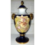 Caverswall China Limited Edition Ramshead Vase 'Wren' Handpainted Artist N Higgins 47/100