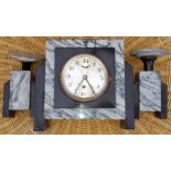 Vintage UCRA Art Deco Style Slate Clock Garniture Plus Other Items
