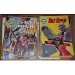 Vintage Retro Box of 29 Air Ace Picture Library Comics c1960's