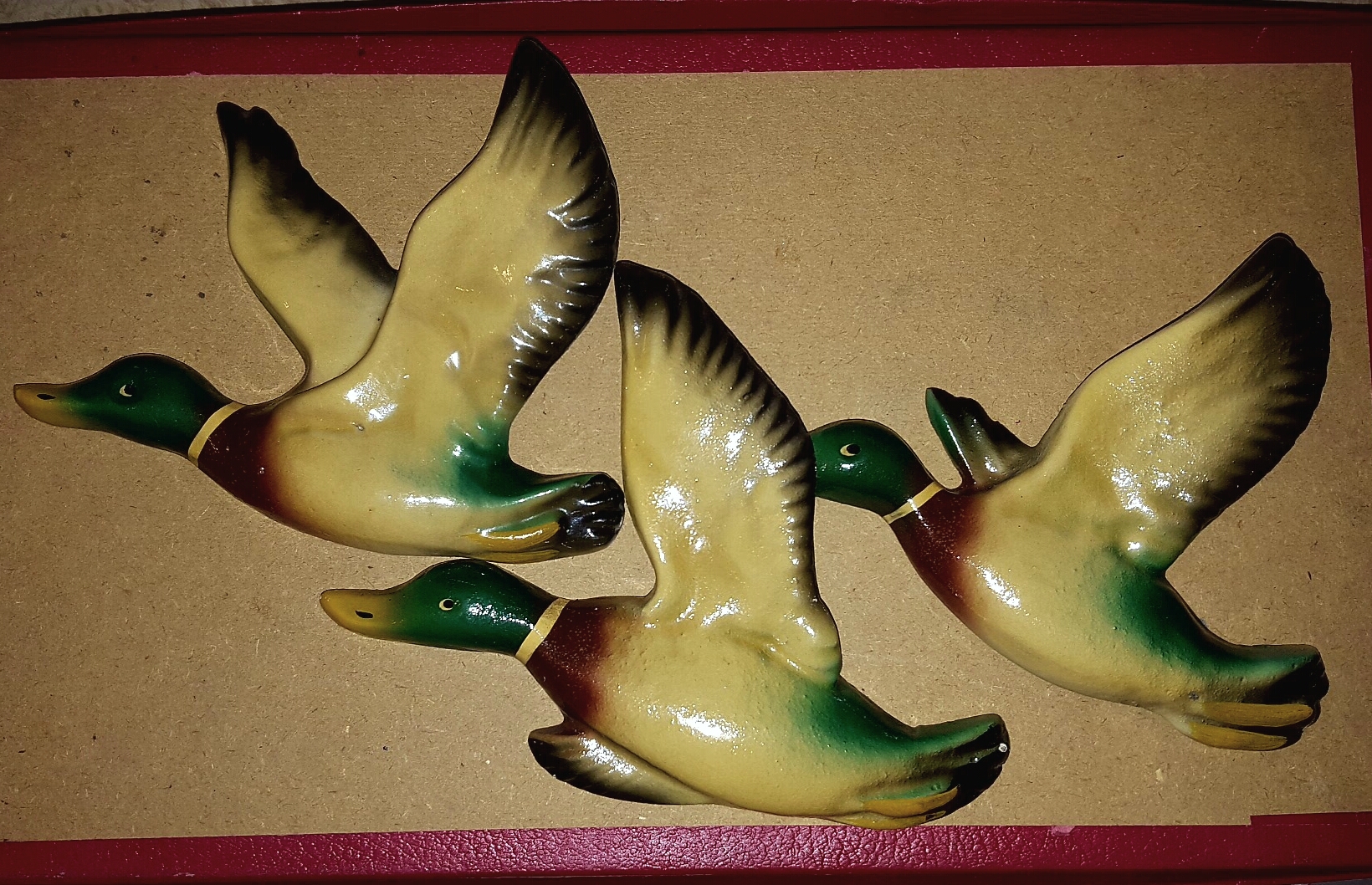 Vintage Metal Flying Wall Ducks