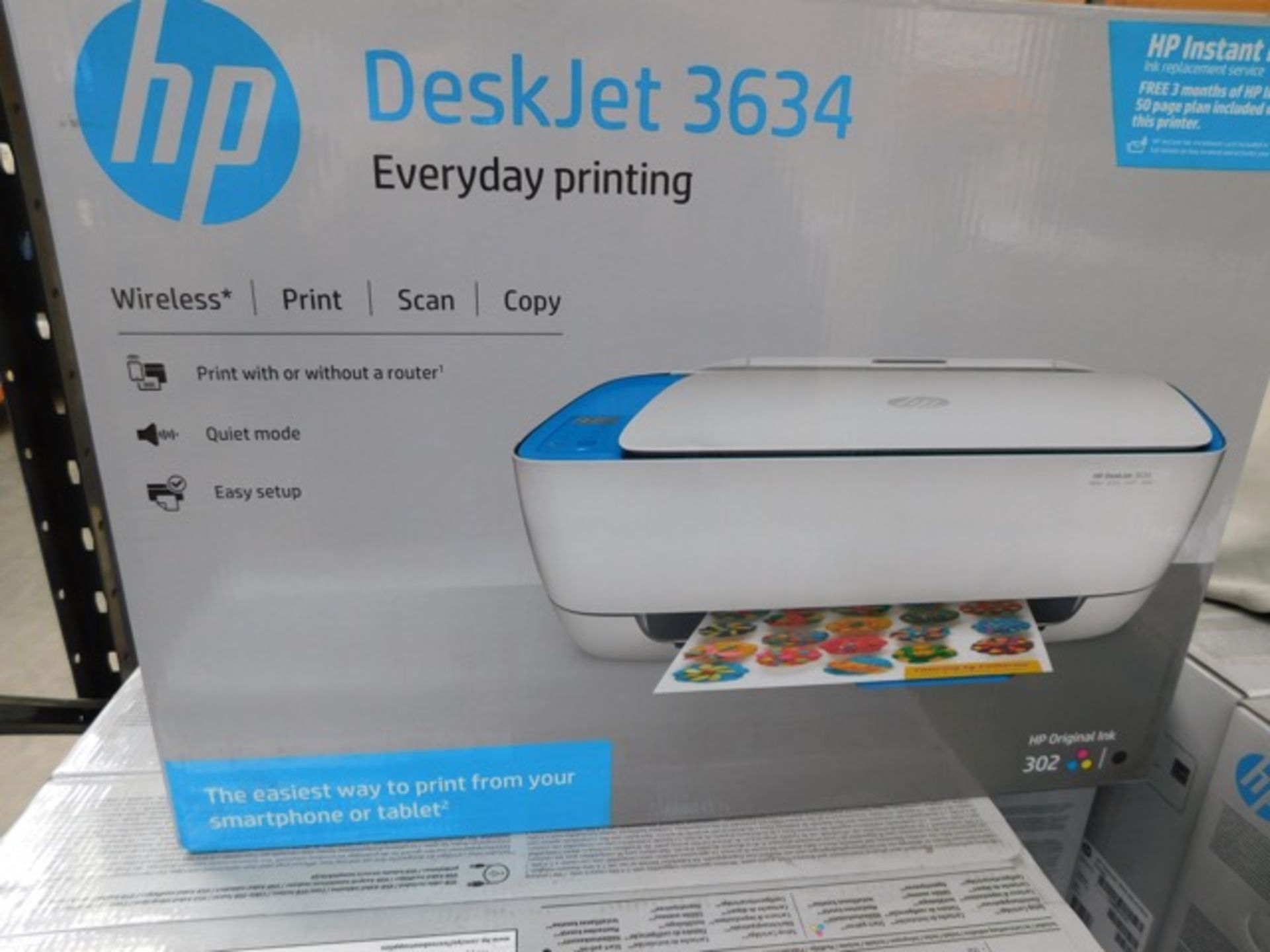 4 x Brand New HP DeskJet 3634 Printers. Wireless, Print, Scan & Copy. - Image 2 of 2