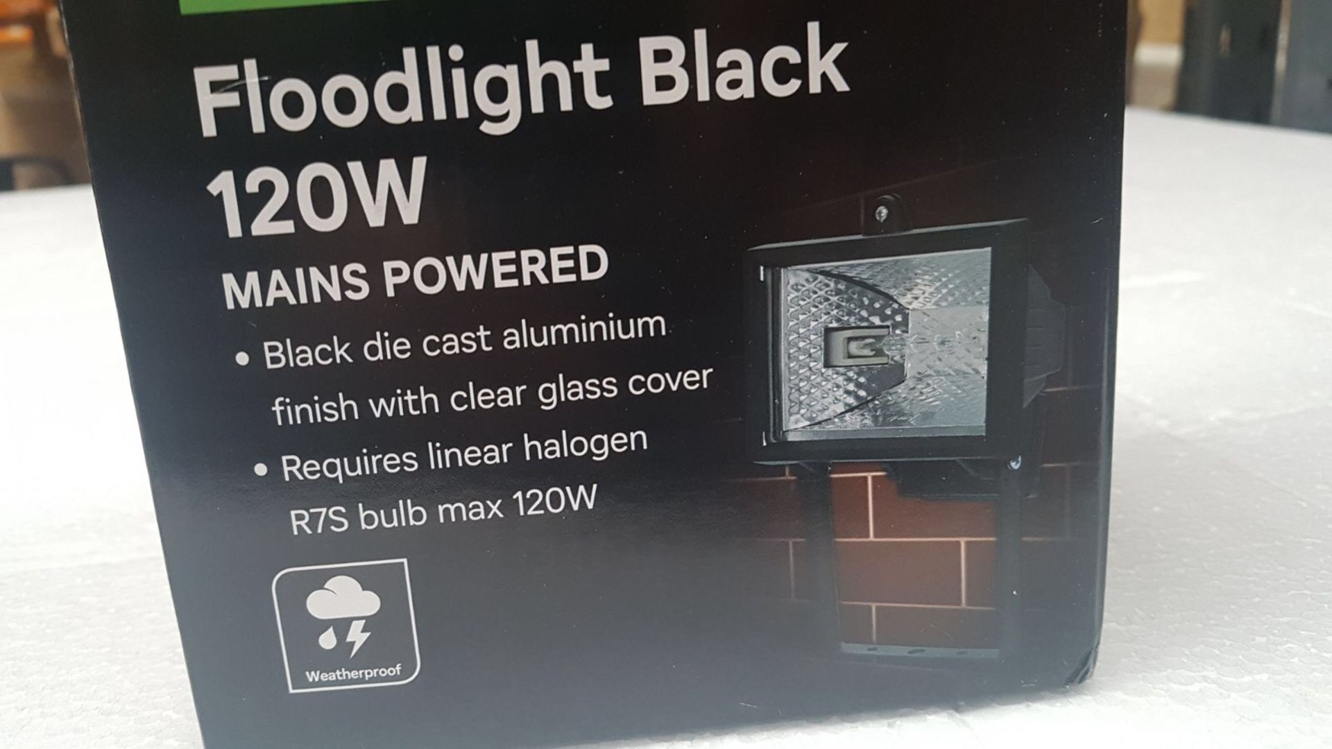 48 x Brand New 120w Black Diecast Aluminium Weatherproof Floodlights - Image 3 of 4
