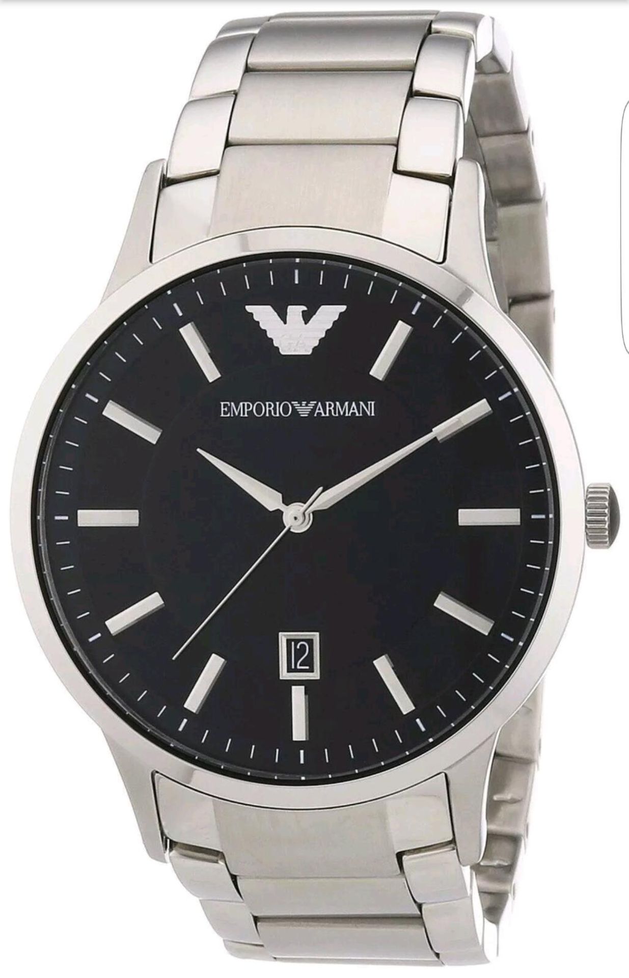 BRAND NEW EMPORIO ARMANI AR2457 GENTS SPORTIVO BLACK DIAL WATCH, COMPLETE WITH ORIGINAL BOX AND