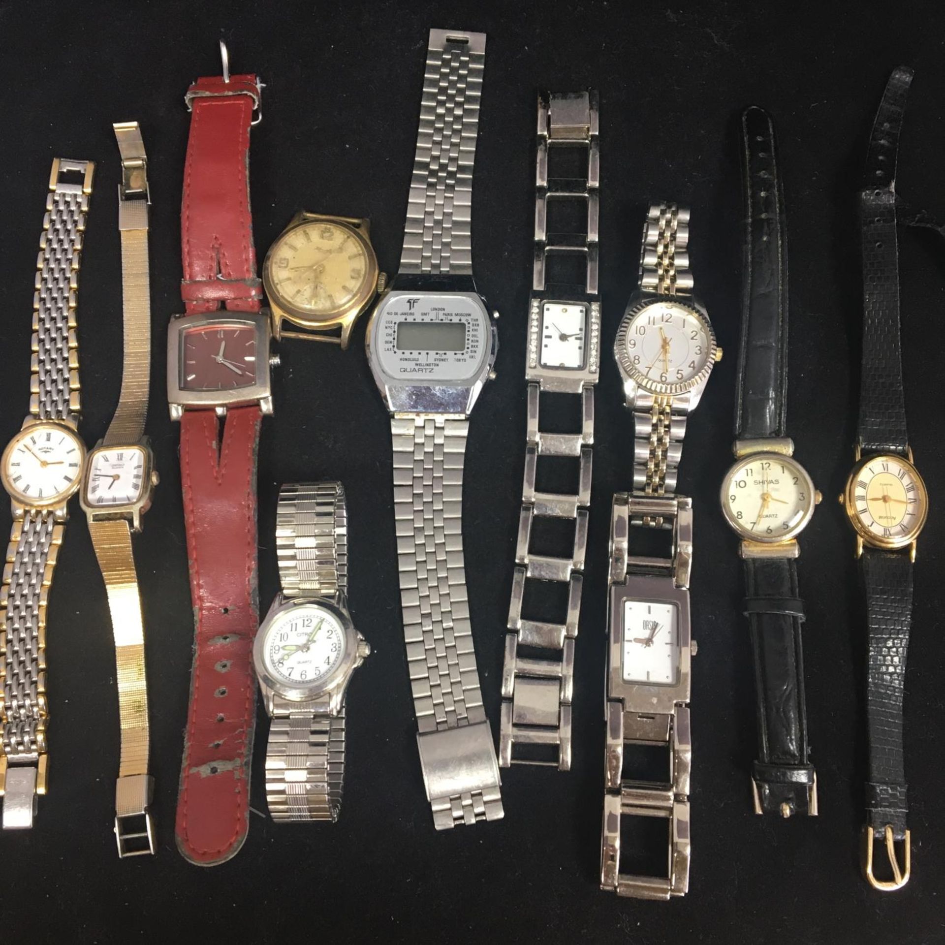 Quantity of various preowned watches to include Accurist, Kienzle, Seiko, Rotary etc. None are